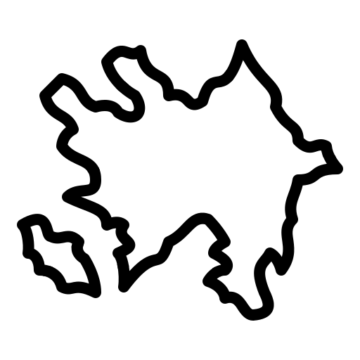 Outline map of Azerbaijan — the Baku office mark